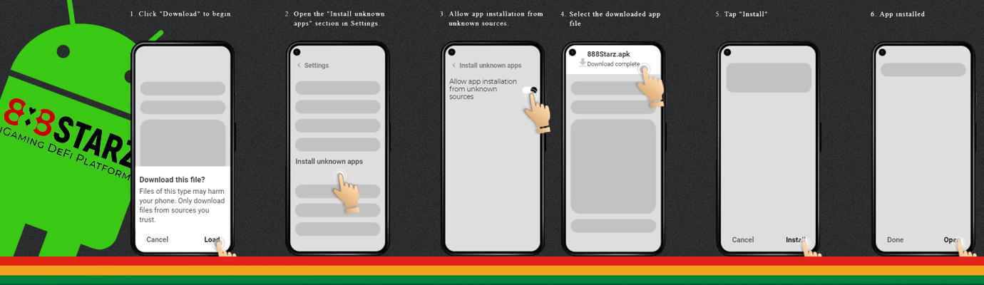 Comment installer 888STARZ l'application sur Android. 